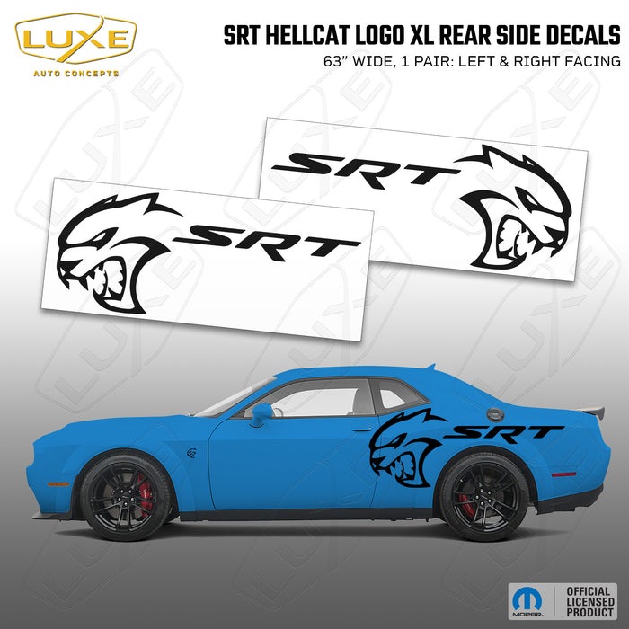 2008+ Challenger XL Rear Side Decal - SRT Hellcat