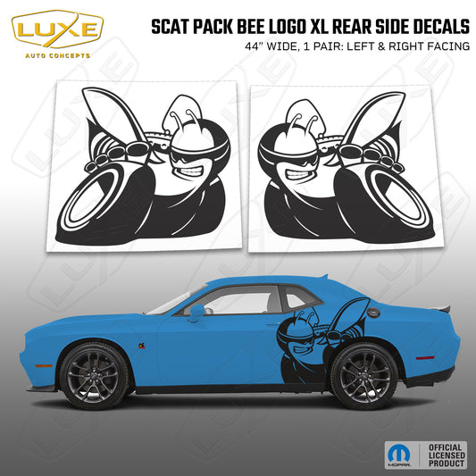 2008+ Challenger XL Rear Side Decal - Scat Pack Bee Logo