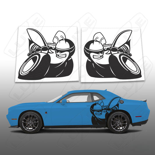 Challenger XL Rear Side Decal Kit - Scat Pack Bee Logo