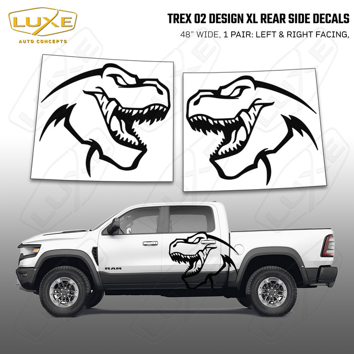 Universal XL Rear Side Decal - T-Rex 02 Design