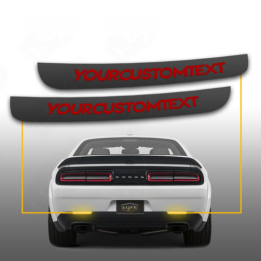 Challenger Rear Reflector Overlays - Custom Text