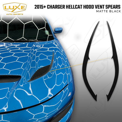 Charger Hellcat Hood Vent Spear Decals Kit