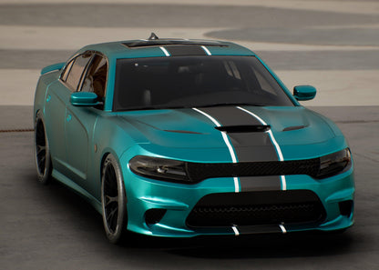 Standard Vehicle Stripe Kit - Dual Pinstripes, Pre-Spaced - Orange Red