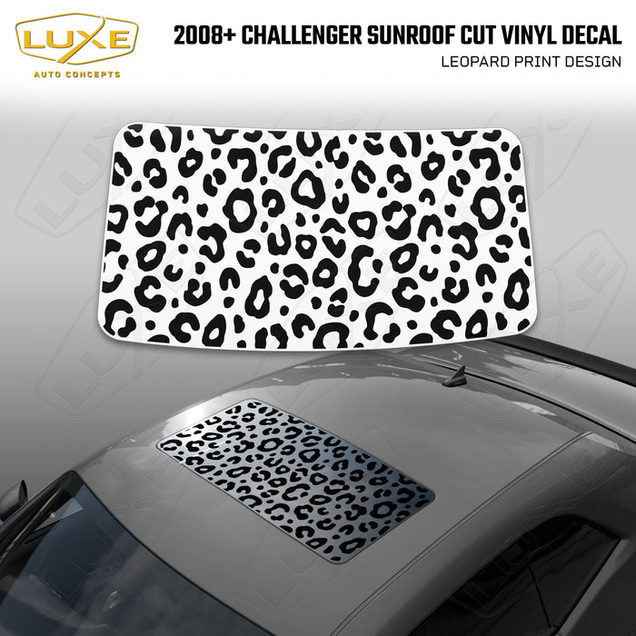 2008+ Challenger Sunroof Cut Vinyl Decal - Leopard Spots Design