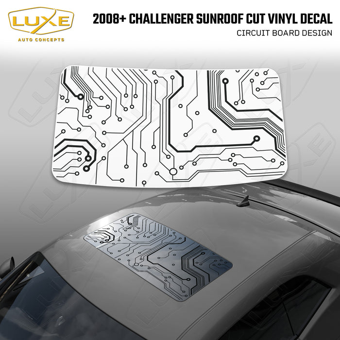 2008+ Challenger Sunroof Cut Vinyl Decal - Circuit Design