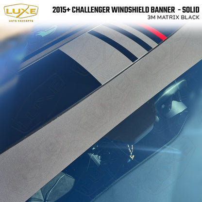 2015+ Challenger Windshield Banner - Tint or Solid Vinyl