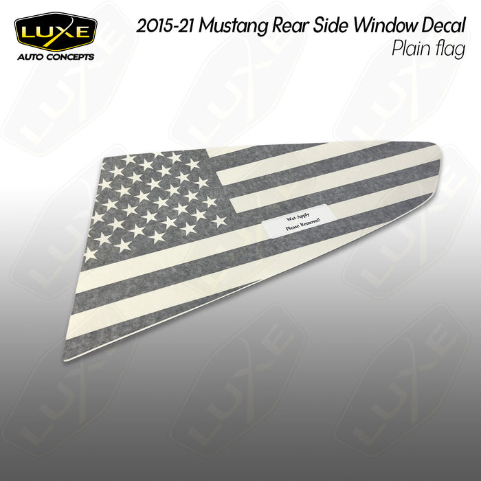 2015+ Mustang Quarter Window Flag Kit de calcomanías