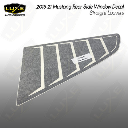 2015+ Mustang Quarter Window Flag Kit de calcomanías