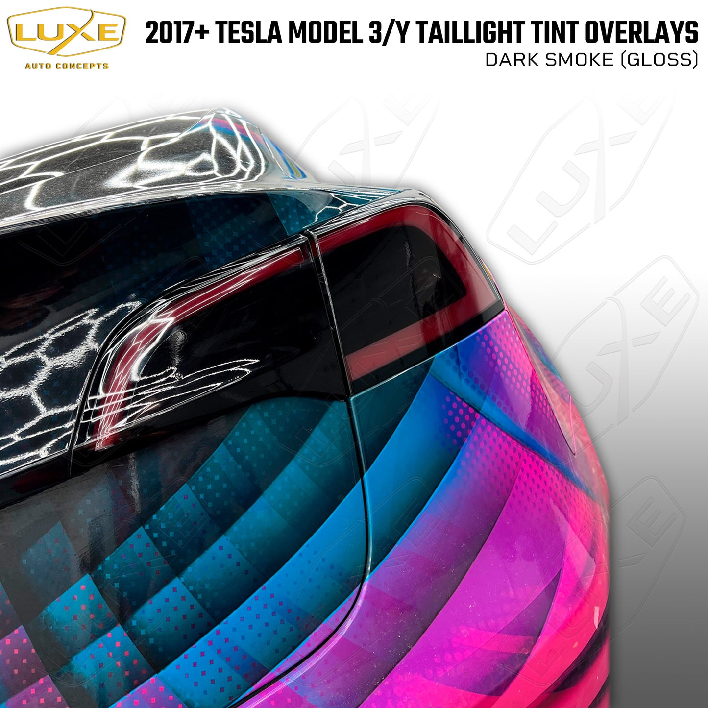 2017+ Model 3, Model Y Taillight Tint Overlays - Luxe LightWrap