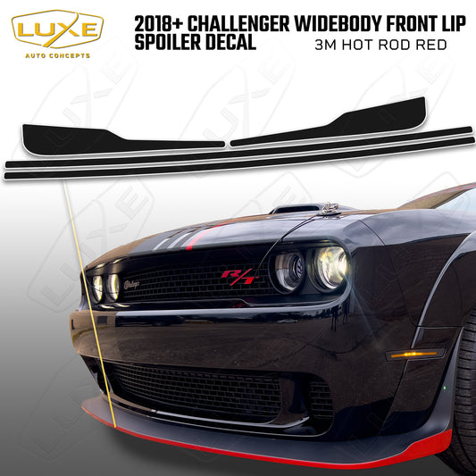 2018+ Challenger Widebody Front Lip Spoiler Decal