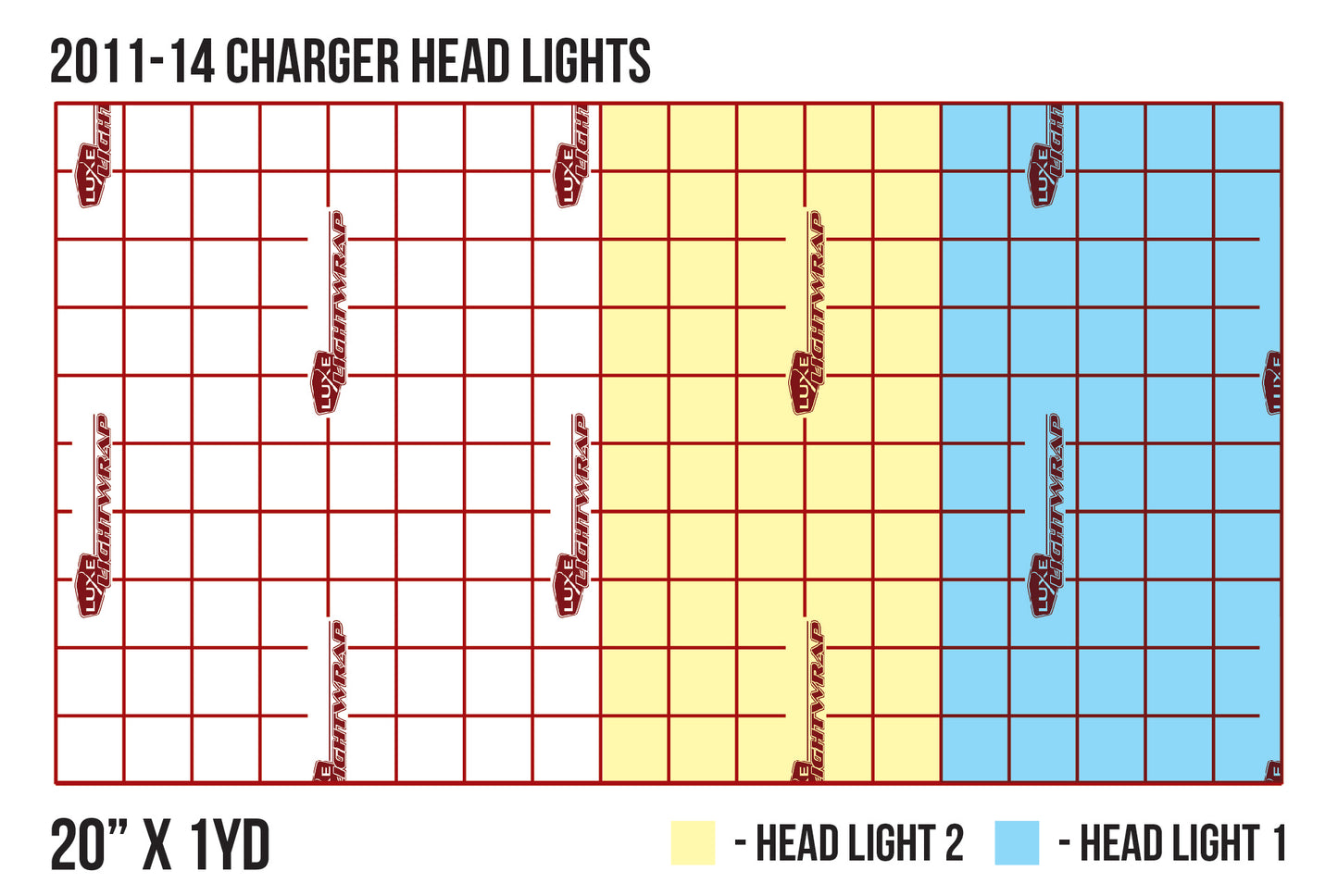 2011-14 Charger Head Light Tint Kit - Type 2 (Full Wrap)