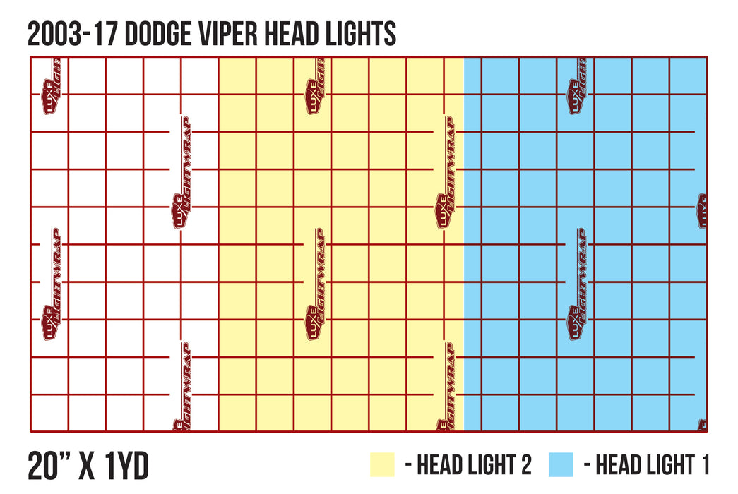2013-17 Viper Head Light Tint Kit - Full Wrap