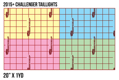 2015+ Kit de tinte de luz trasera Challenger - Tipo 2 (ENVOLTURA COMPLETA)