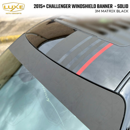 2015+ Challenger Windshield Banner - Tint or Solid Vinyl