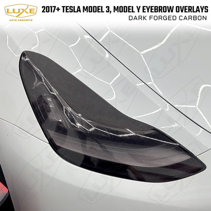 2017+ Model 3, Model Y Headlight Eyebrow Tint Overlays