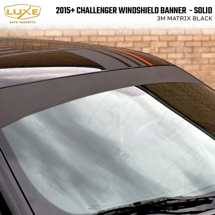 2015+ Challenger Windshield Banner - Tint or Solid Vinyl