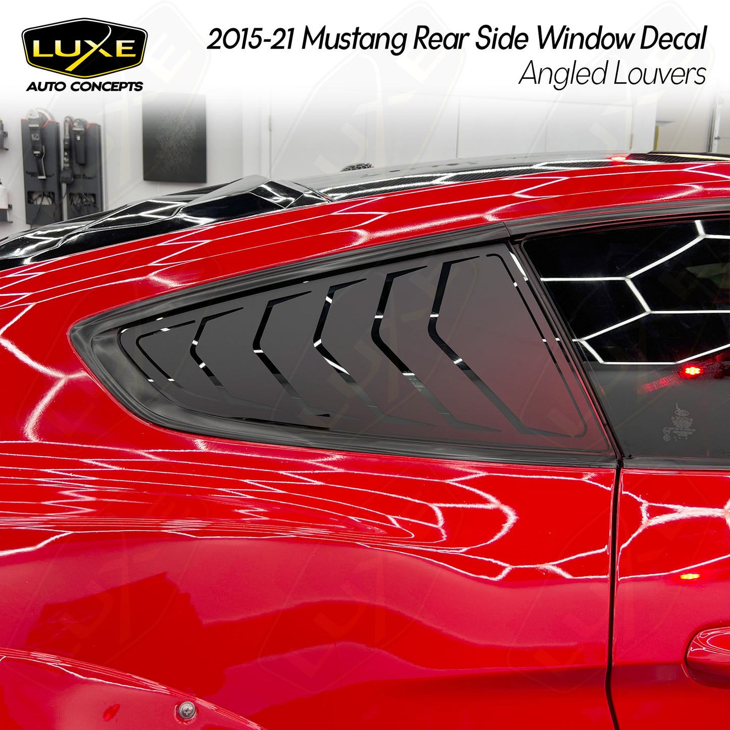 2015+ Mustang Quarter Window Flag Kit de calcomanías