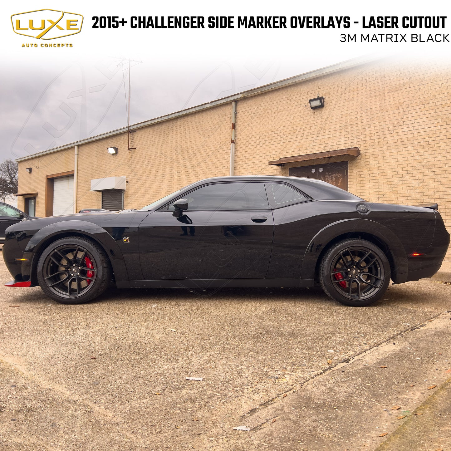 2015+ Challenger Side Marker Overlays - Laser Cutout