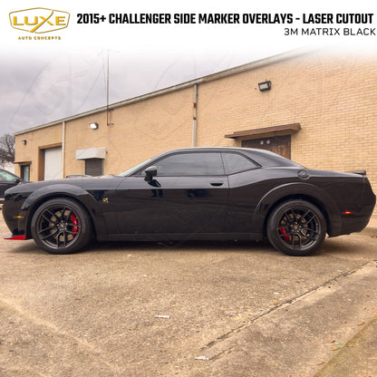 2015+ Challenger Side Marker Overlays - Laser Cutout