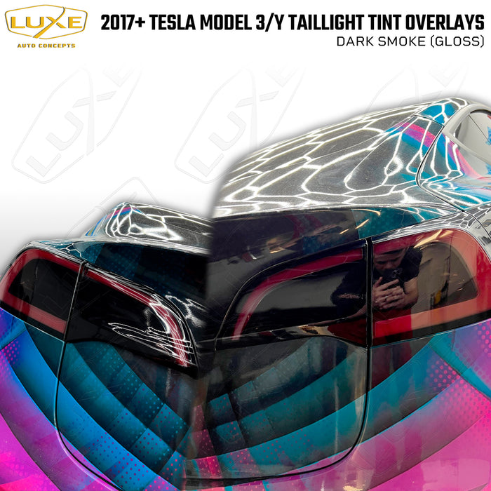 2017+ Model 3, Model Y Taillight Tint Overlays - Luxe LightWrap