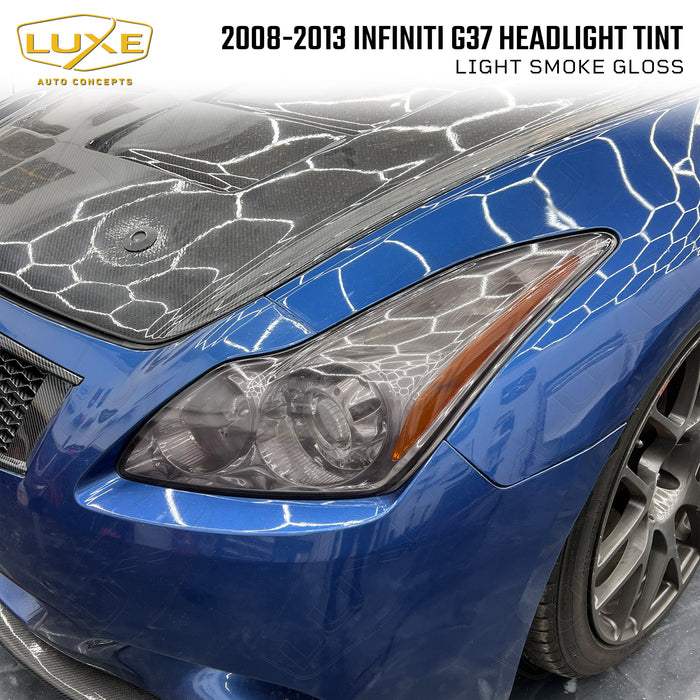 2008-13 Infiniti G37 Coupe Headlight Oversized Tint Overlays
