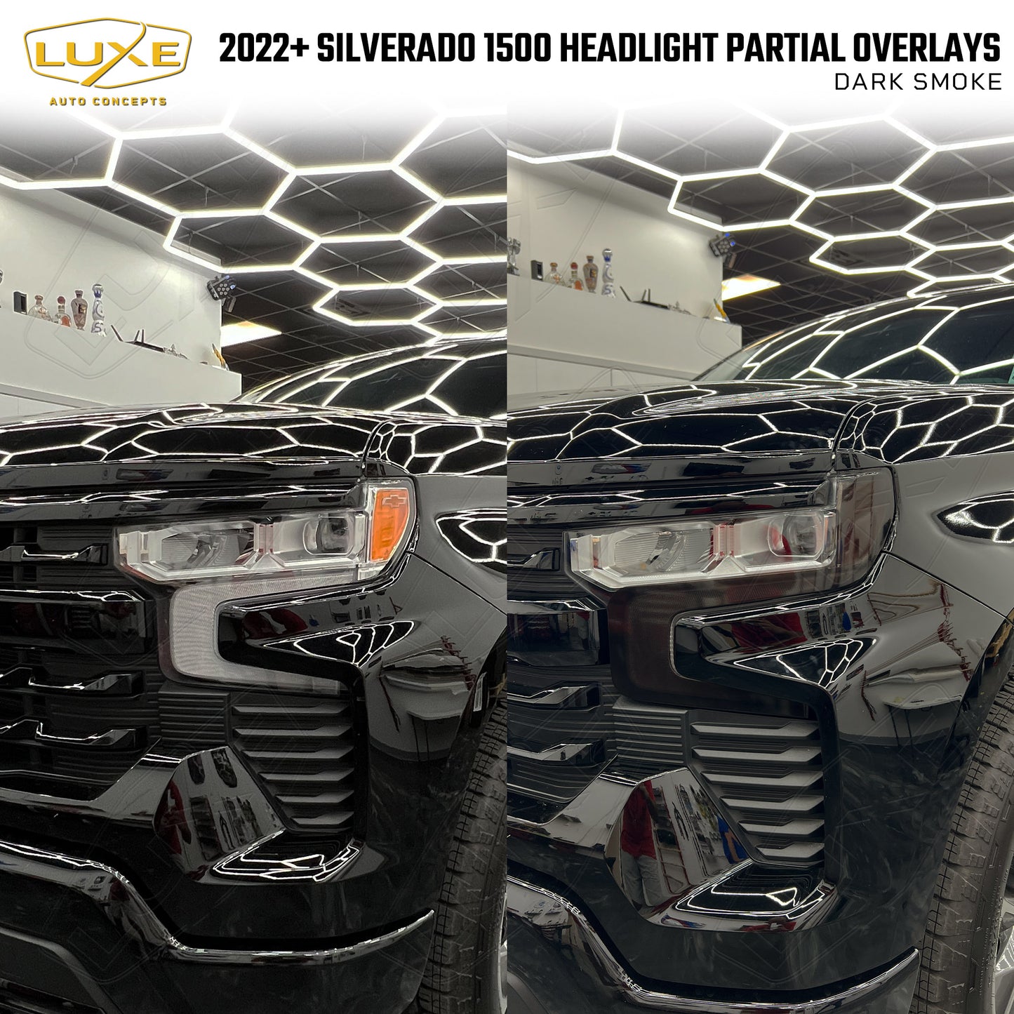 Silverado 1500 Headlight Partial Overlays Kit