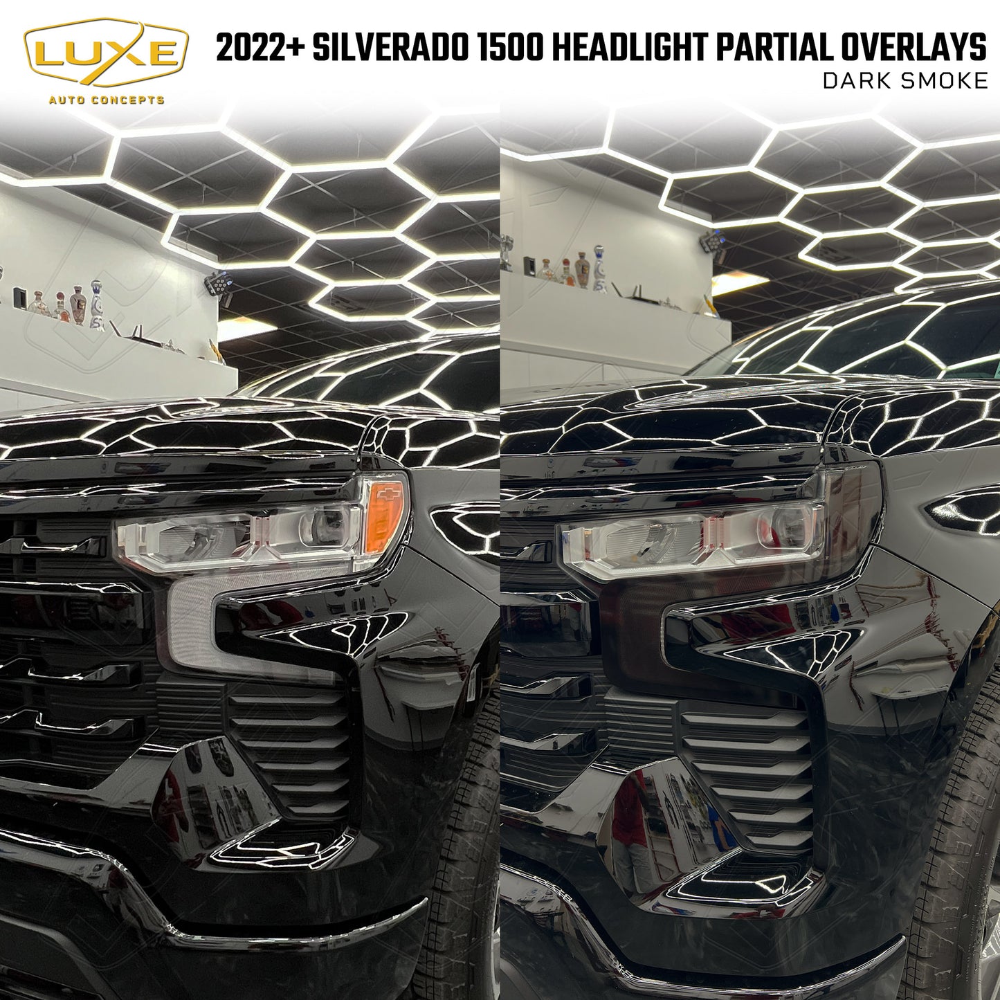 2022+ Silverado 1500 Headlight Partial Overlays