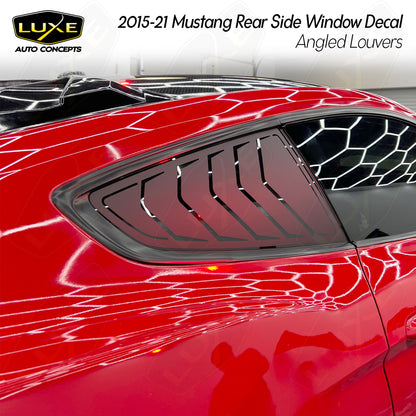 2015+ Mustang Rear Window Decal - Angled Louvers