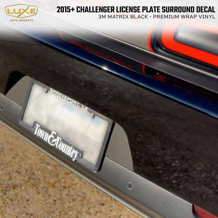 2015+ Challenger License Plate Surround Decal