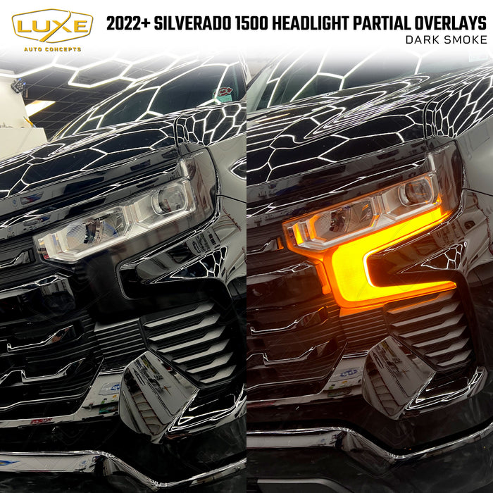 2022 Silverado 1500 Headlight Partial Overlays Luxe Auto Concepts