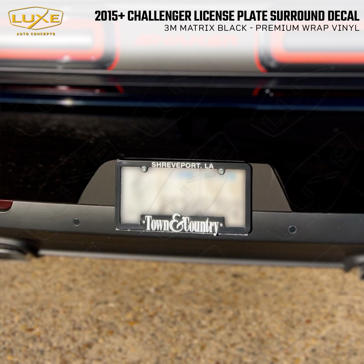 2015+ Challenger License Plate Surround Decal