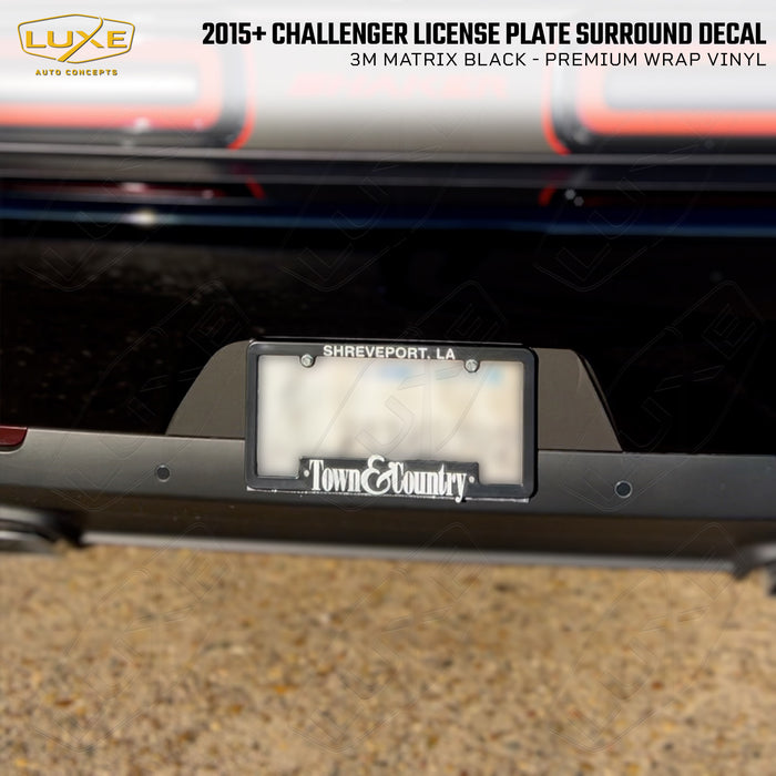 2015+ Challenger License Plate Surround Decal