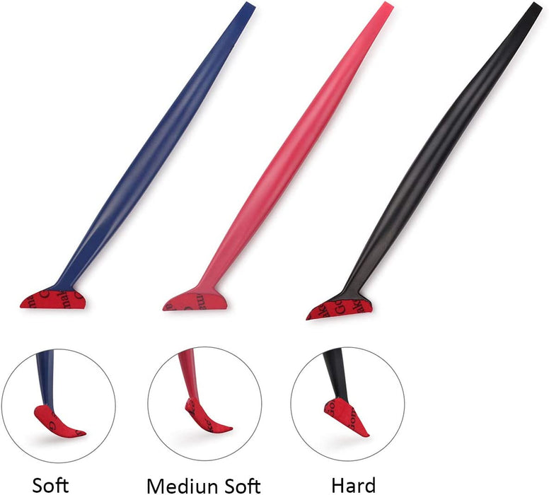 3 Piece Variable Flexibility Squeegee Stick Set w/ Case