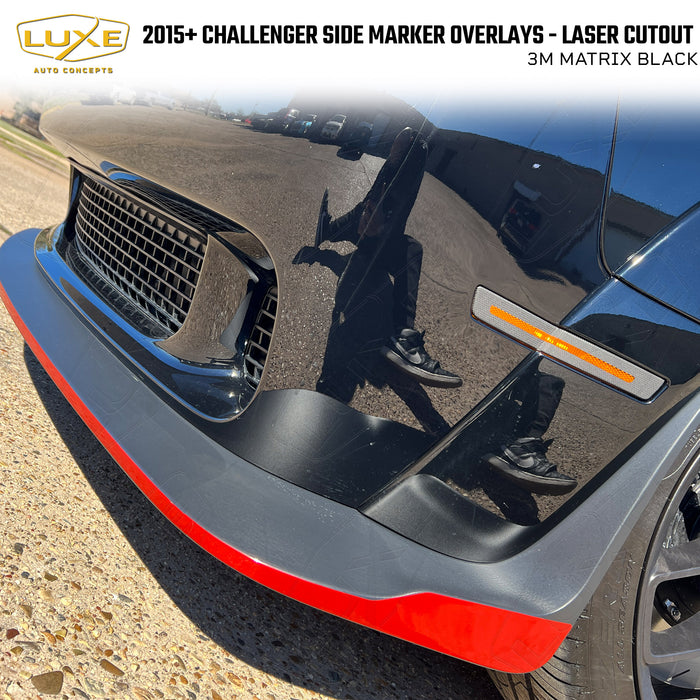 2015+ Challenger Side Marker Overlays - Laser Cutout