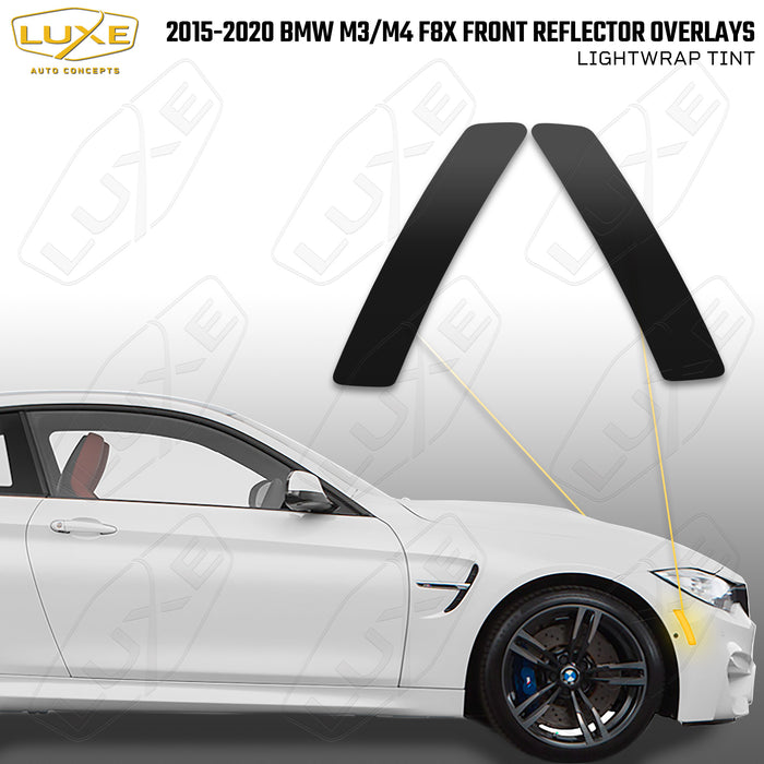 2015-2020 BMW M3/M4 F8X Front Reflector Overlays - LightWrap Tint