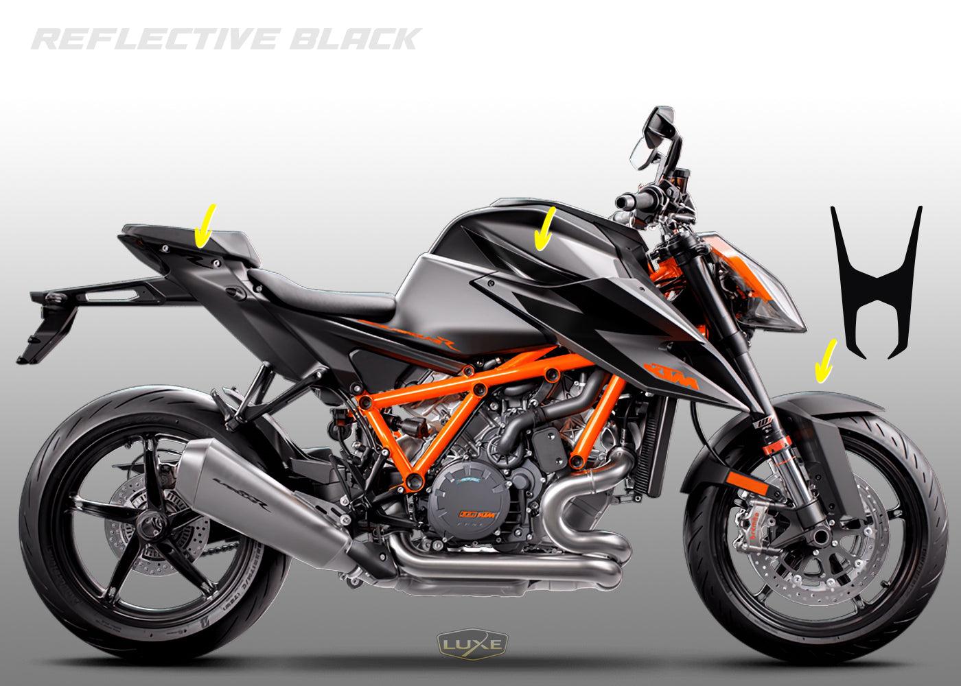 2020 KTM 1290 Superduke R Graphics Reflective Overlays - Luxe Auto Concepts