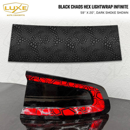 Black Chaos Hex Taillight Tint - LightWrap Infinite Print Kit