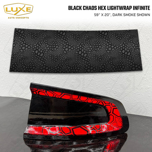 Black Chaos Hex Taillight Tint - LightWrap Infinite Print Kit