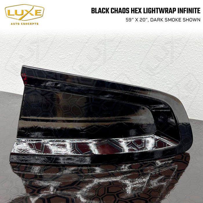 Black Chaos Hex Taillight Tint - LightWrap Infinite Print