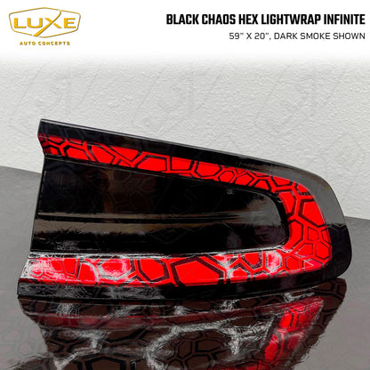 Black Chaos Hex Taillight Tint - LightWrap Infinite Print Kit