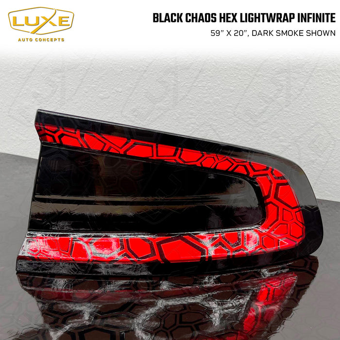 Black Chaos Hex Taillight Tint - LightWrap Infinite Print
