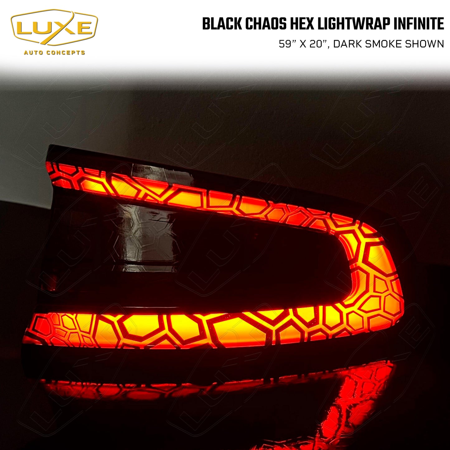 Black Chaos Hex Taillight Tint - LightWrap Infinite Print Kit