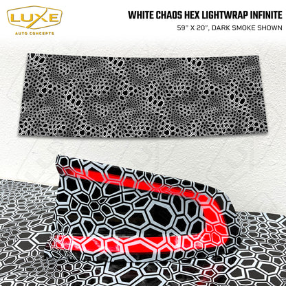 White Chaos Hex Taillight Tint - LightWrap Infinite Print