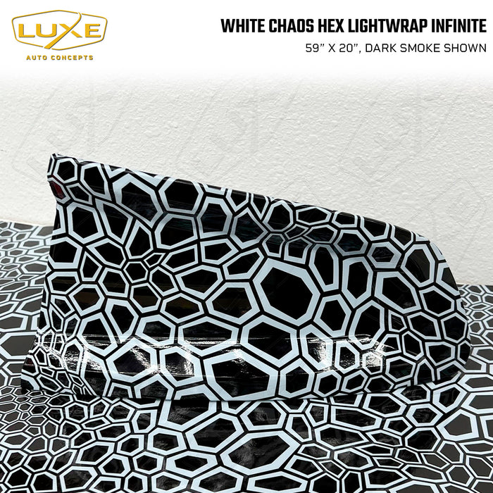 White Chaos Hex Taillight Tint - LightWrap Infinite Print
