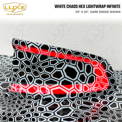 White Chaos Hex Taillight Tint - LightWrap Infinite Print Kit