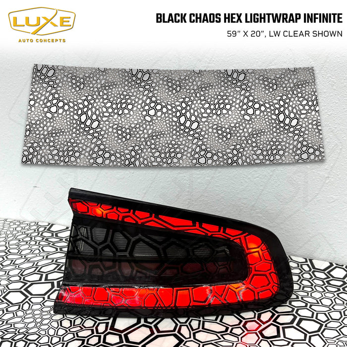 Black Chaos Hex Taillight Tint - LightWrap Infinite Print