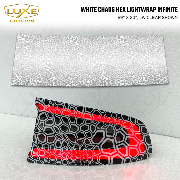 White Chaos Hex Taillight Tint - LightWrap Infinite Print