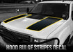 2007-13 GMC Sierra 2500 Denali Hood Bulge Stripes Decal - Solid Color - Luxe Auto Concepts