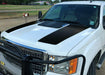 2007-13 GMC Sierra 2500 Denali Hood Bulge Stripes Decal - Solid Color - Luxe Auto Concepts