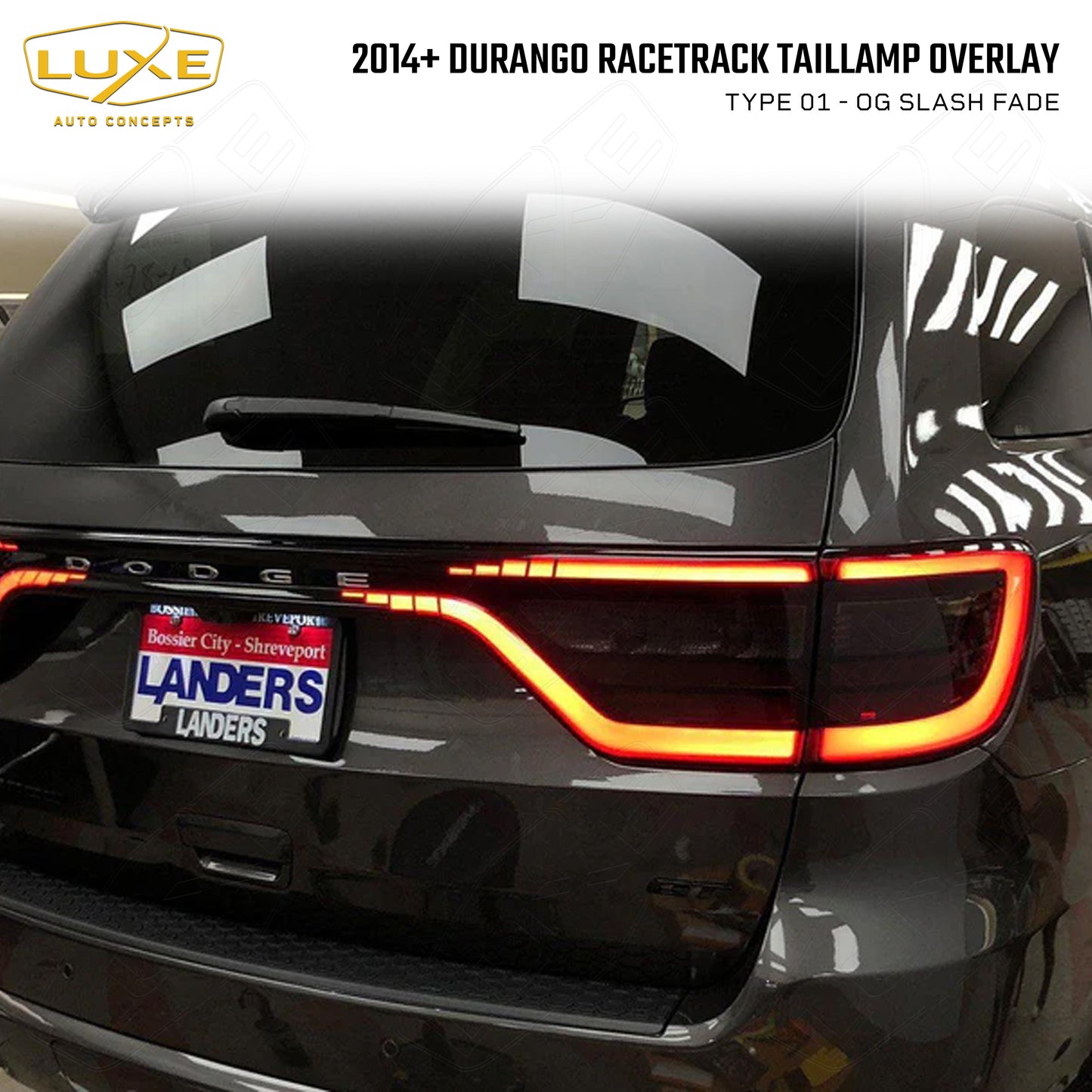 Durango Racetrack Taillamp Overlay Type 1 - Slash Fade Kit